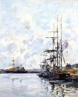 Boudin, Eugene - Port, Sailboats at Anchor